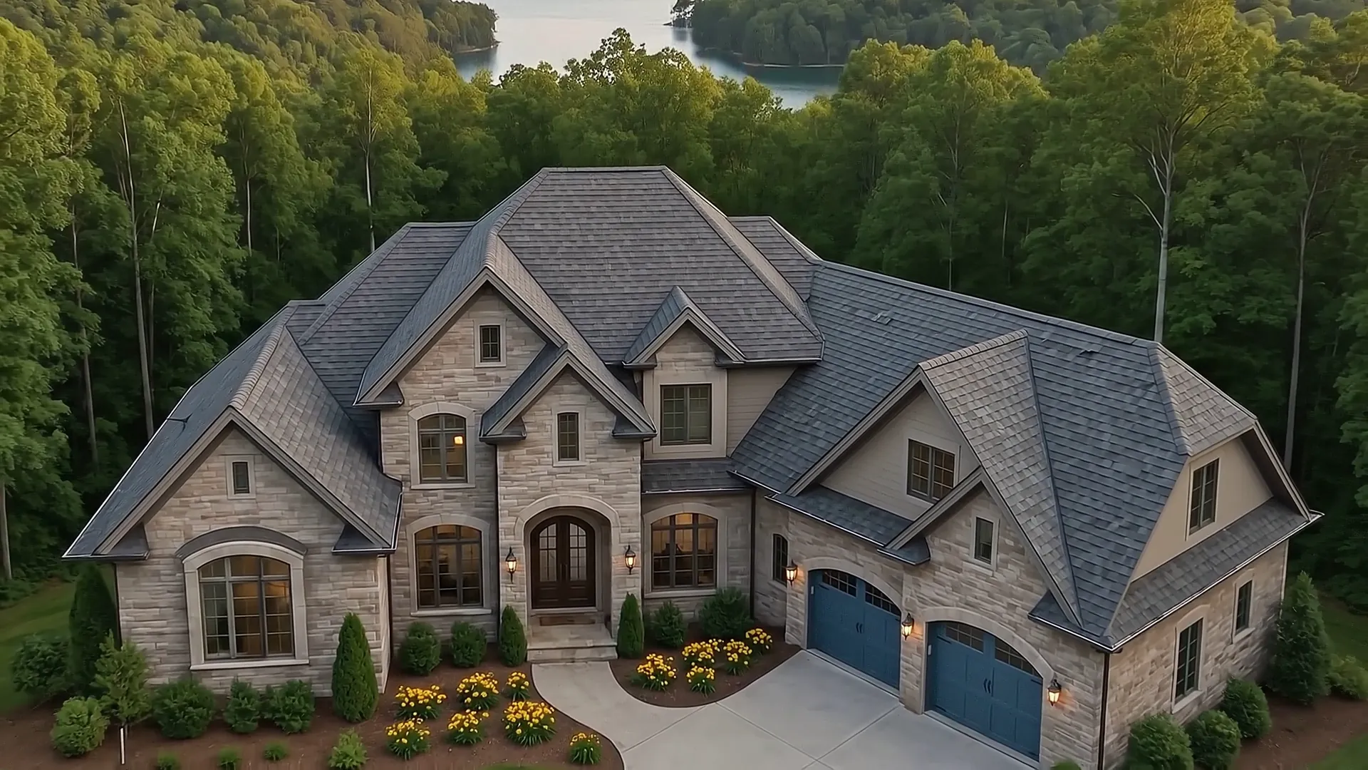 Fit Roofing's finished brand-new architectural-shingle roof, the result after storm-damage repair.
